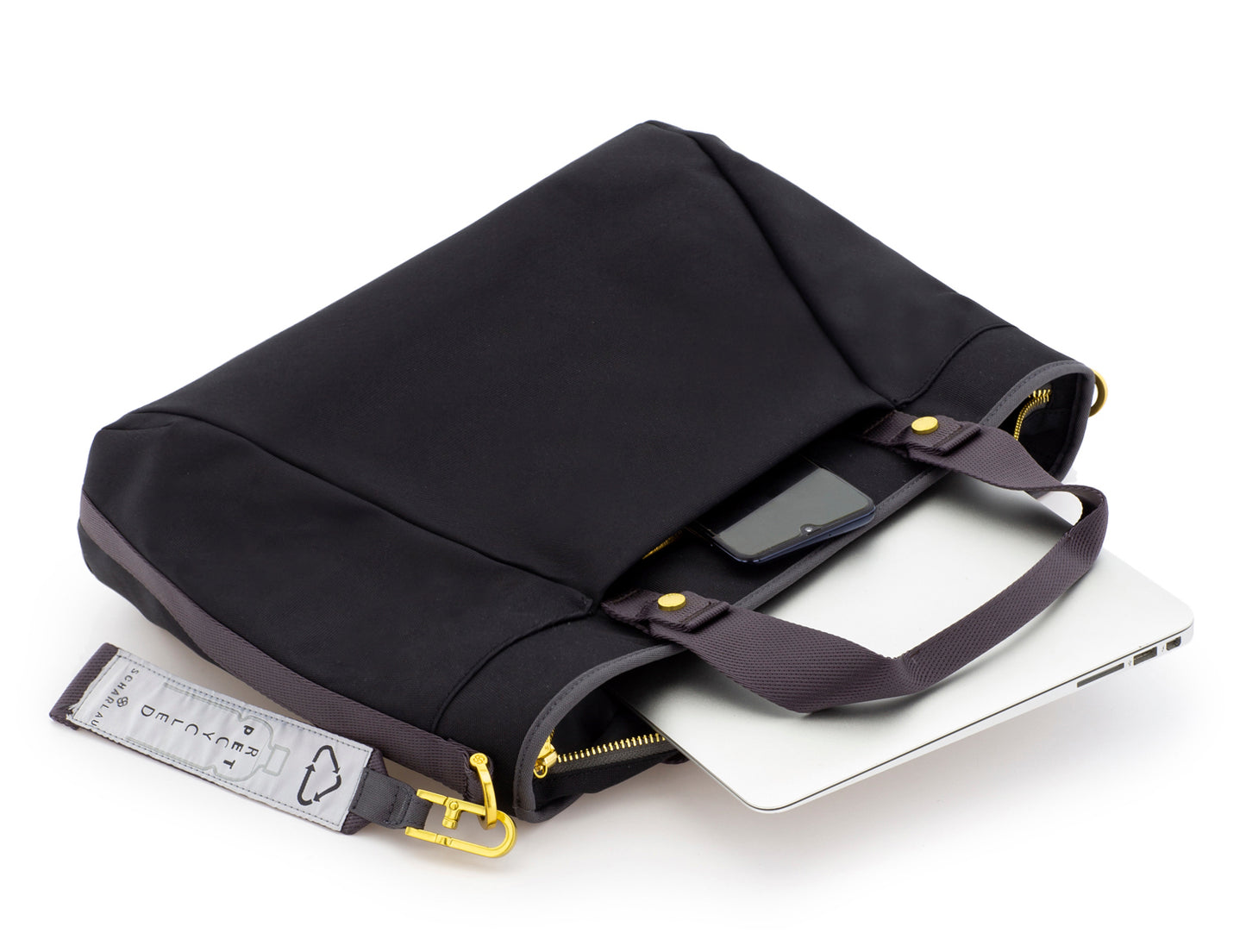 Scharlau Aktentasche STURT Black | 100% recycelte PET-Plastikflaschen