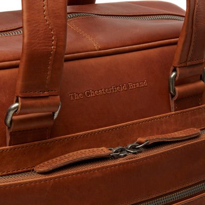 The Chesterfield Brand Laptoptasche SINGAPORE Cognac | Echtes Leder