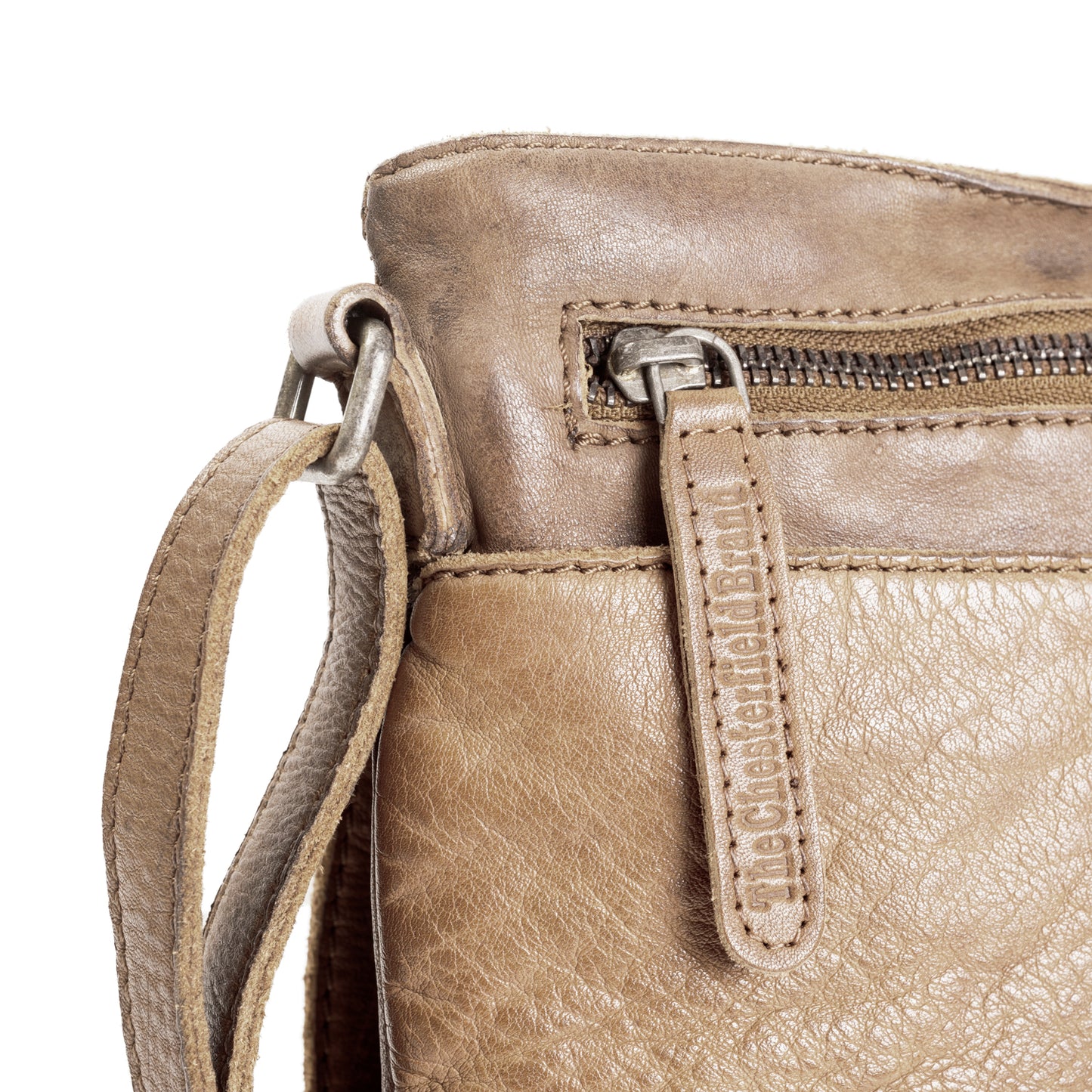 The Chesterfield Brand Umhängetasche CALAIS Beige | Echtes Leder