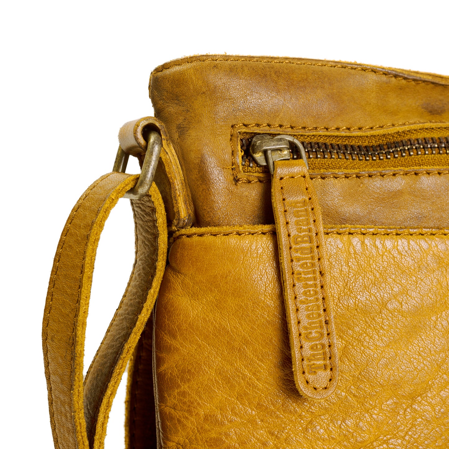 The Chesterfield Brand Umhängetasche CALAIS Ockergelb | Echtes Leder