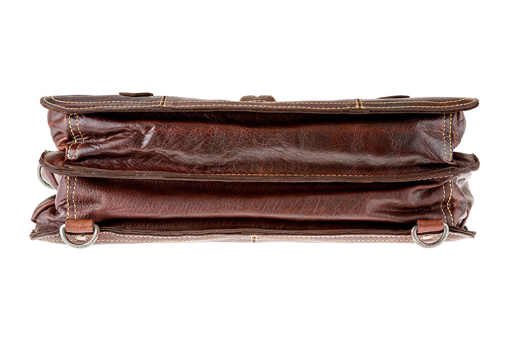 Alpenleder Multifunktionstasche BROOKS Brandy | Echtes Büffel-Leder