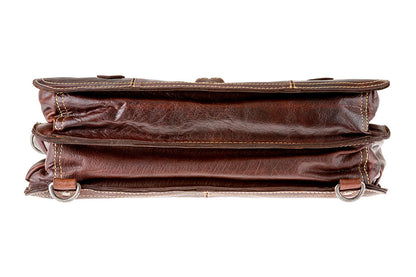 Alpenleder Multifunktionstasche BROOKS Brandy | Echtes Büffel-Leder