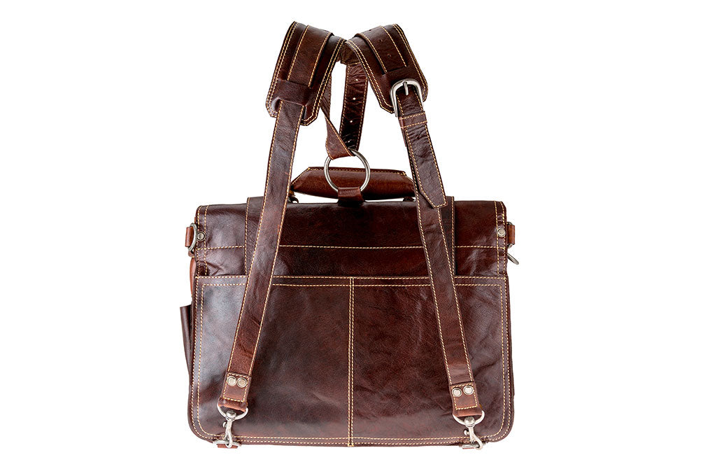 Alpenleder Multifunktionstasche BROOKS Brandy | Echtes Büffel-Leder