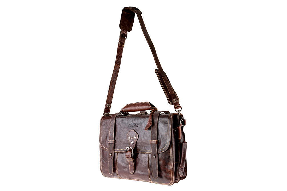 Alpenleder Multifunktionstasche BROOKS Brandy | Echtes Büffel-Leder
