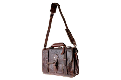 Alpenleder Multifunktionstasche BROOKS Brandy | Echtes Büffel-Leder