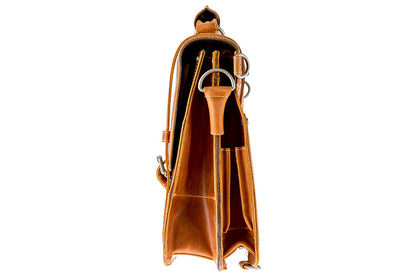 Alpenleder Multifunktionstasche BROOKS Cognac | Echtes Büffel-Leder