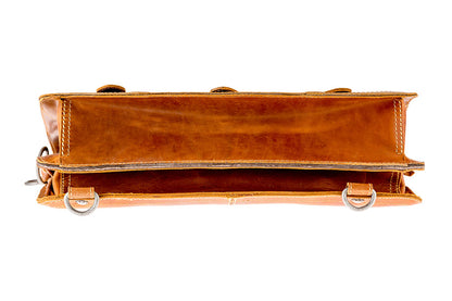 Alpenleder Multifunktionstasche BROOKS Cognac | Echtes Büffel-Leder