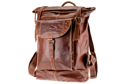 Alpenleder Rucksack MOUTAINSIDE | Echtes Büffel-Leder