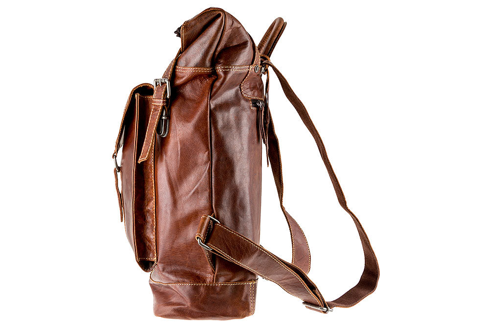 Alpenleder Rucksack MOUTAINSIDE | Echtes Büffel-Leder