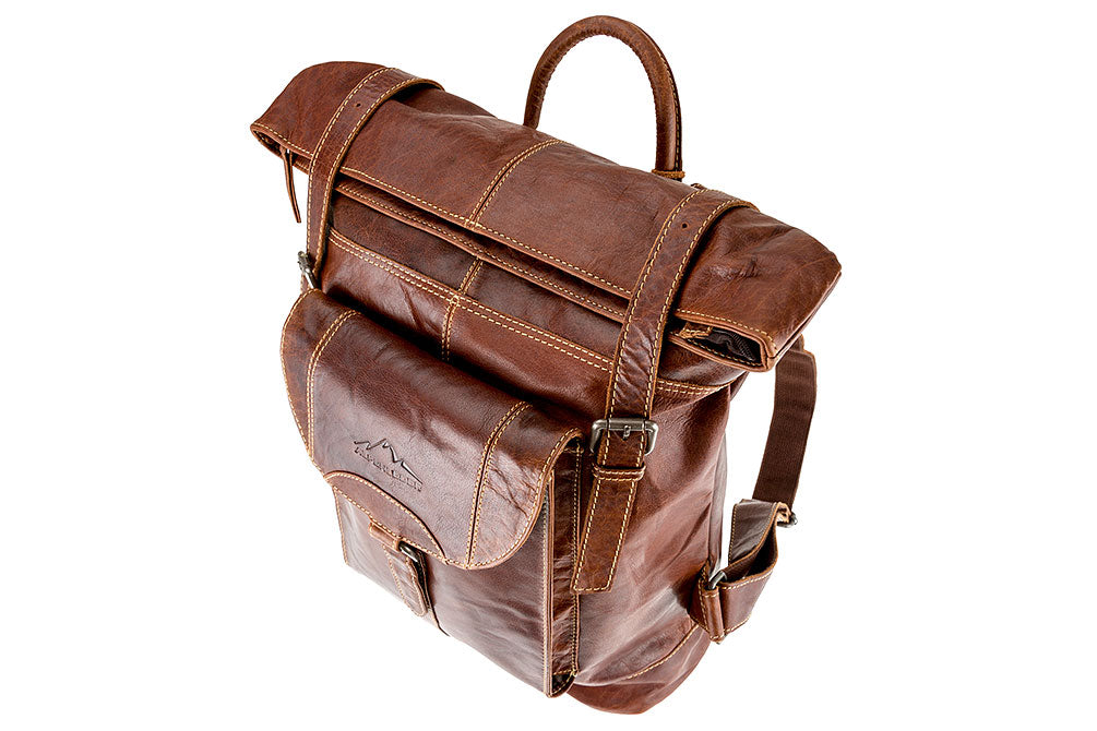 Alpenleder Rucksack MOUTAINSIDE | Echtes Büffel-Leder