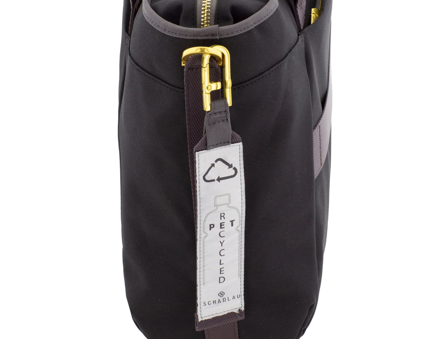 Scharlau Aktentasche STURT Black | 100% recycelte PET-Plastikflaschen