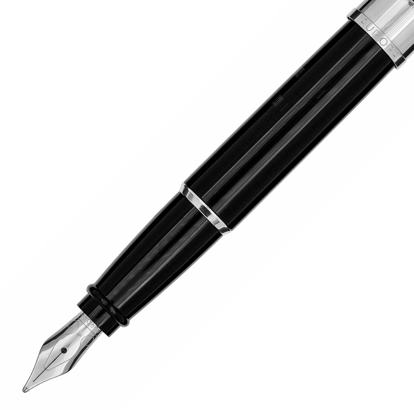 Aurora Füllfederhalter STYLE Schwarz Chrom