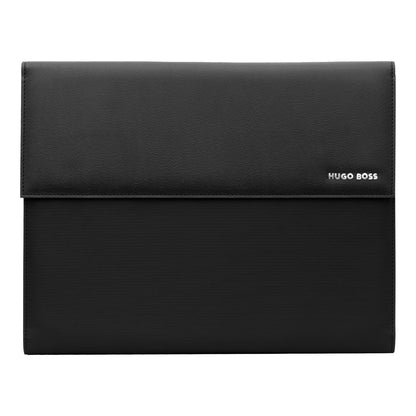 Hugo Boss Schreibset GEAR ICON Black | Füllfederhalter und A4 Schreibmappe