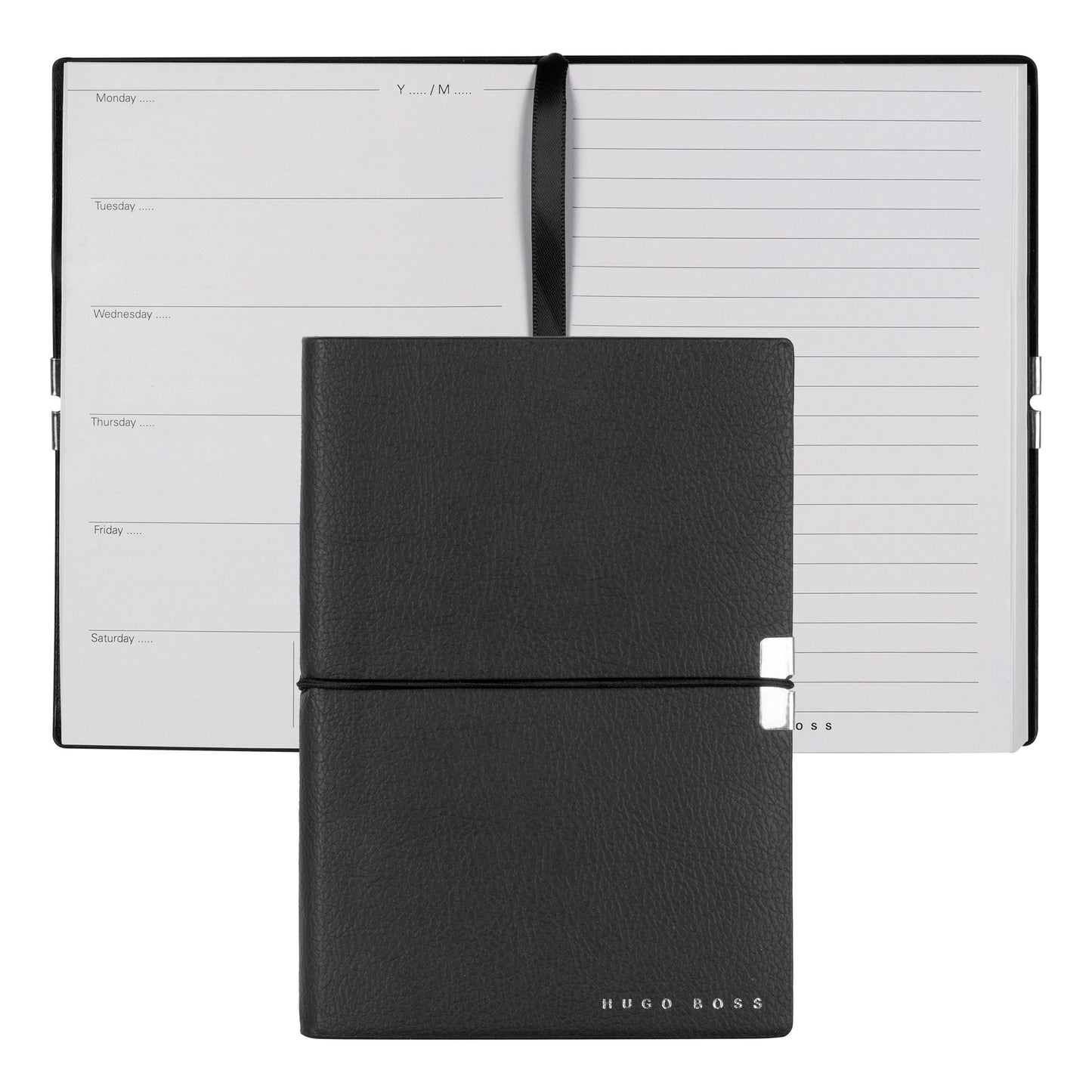 Hugo Boss Schreibset ELEGANCE STORYLINE Black | Kugelschreiber und A6 Notizblock