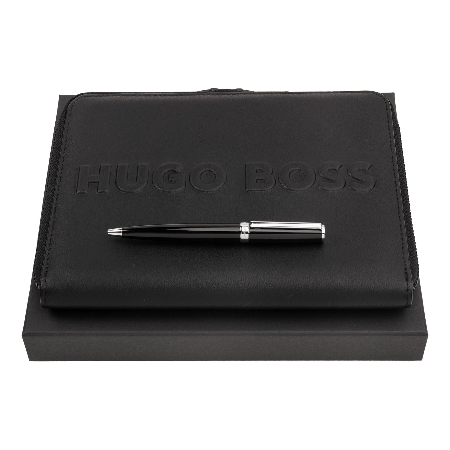 Hugo Boss Schreibset HPBM222A | Kugelschreiber und A5 Schreibmappe