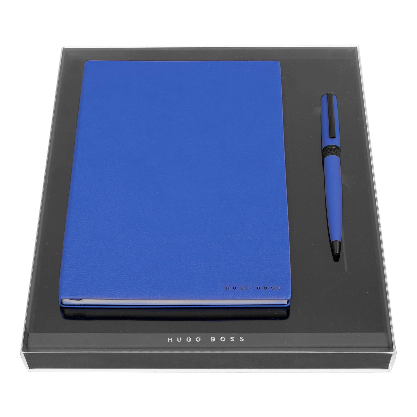 Hugo Boss Schreibset GEAR Matrix Blue | Kugelschreiber und A5 Notizblock