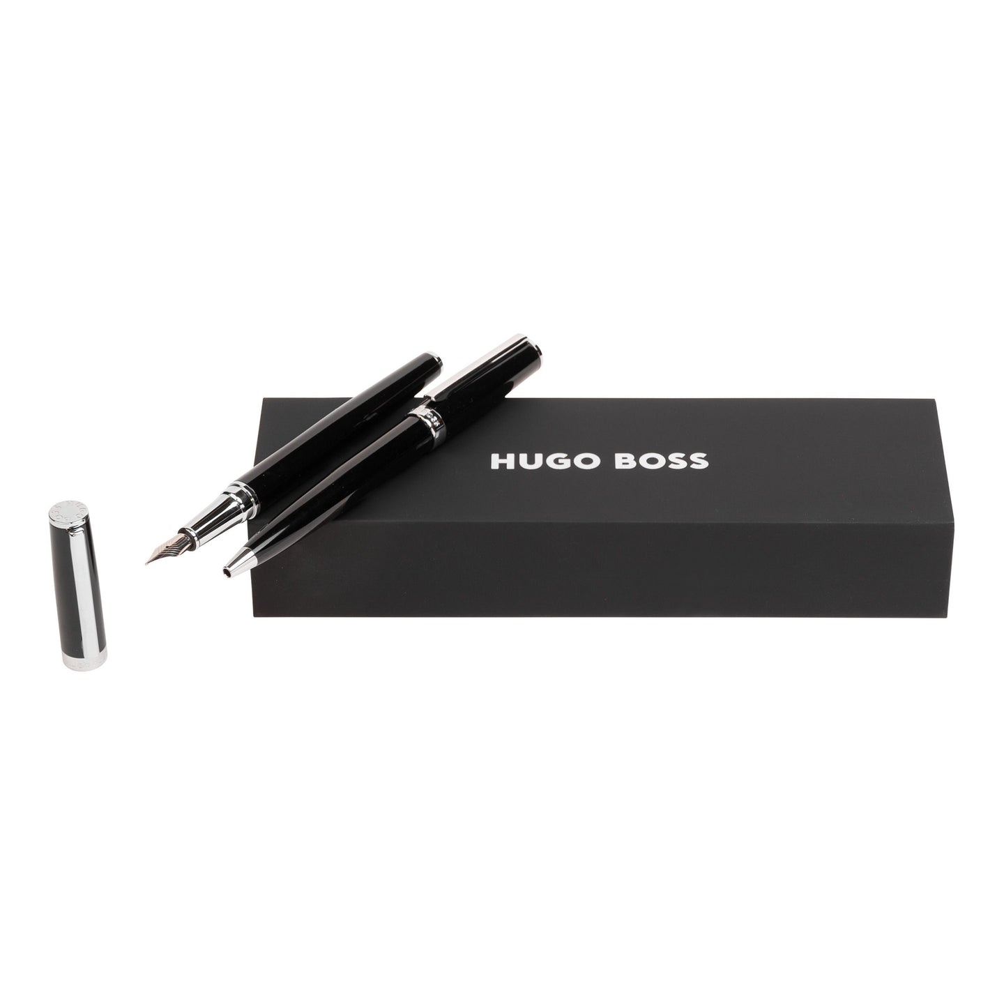 Hugo Boss Schreibset GEAR ICON Black | Kugelschreiber und Füllfederhalter