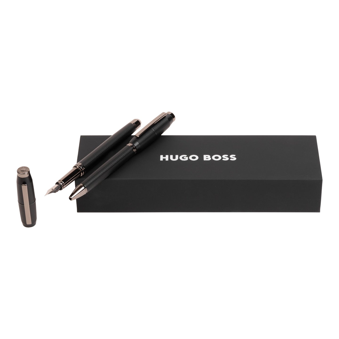 Hugo Boss Schreibset CONE Black | Kugelschreiber und Füllfederhalter