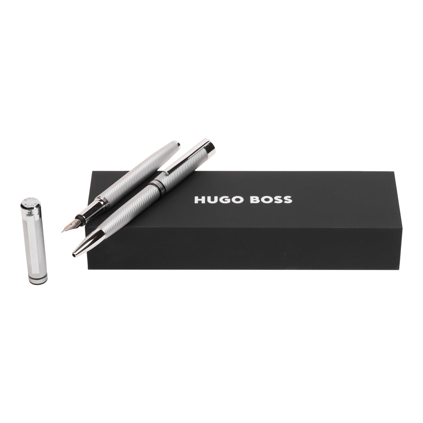 Hugo Boss Stifteset FILAMENT Chrome | Kugelschreiber und Füllfederhalter