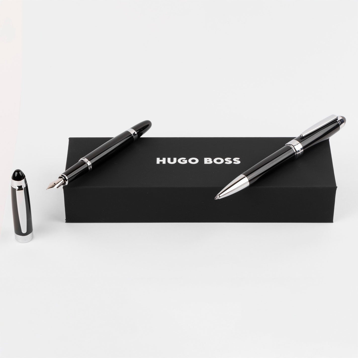 Hugo Boss Schreibset Icon Black | Kugelschreiber und Füllfederhalter