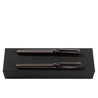 Hugo Boss Schreibset Twist Gun | Tintenroller und Füllfederhalter