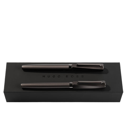 Hugo Boss Schreibset Twist Gun | Tintenroller und Füllfederhalter