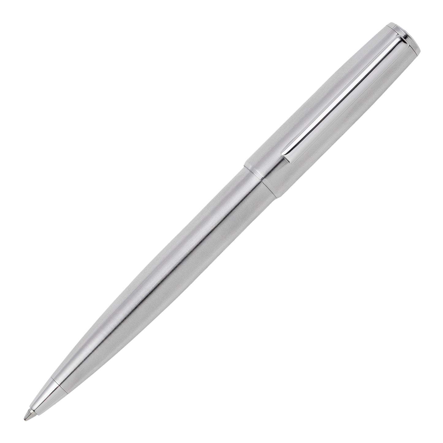 Hugo Boss Schreibset LABEL Chrome | Kugelschreiber und A4 Schreibmappe