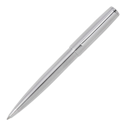 Hugo Boss Schreibset LABEL Chrome | Kugelschreiber und A4 Schreibmappe