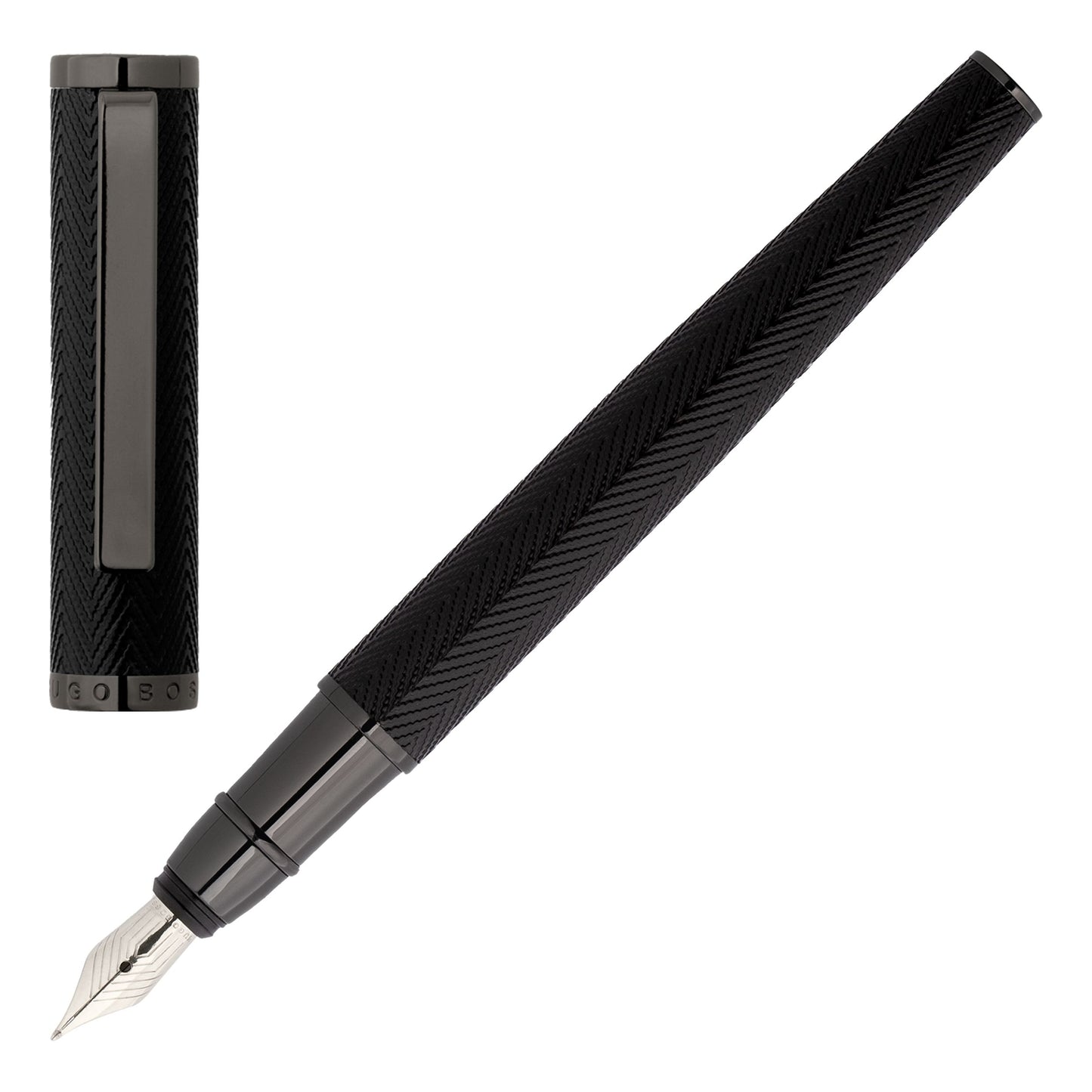 Hugo Boss Füllfederhalter FORMATION HERRINGBONE Gun