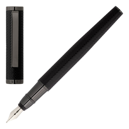Hugo Boss Füllfederhalter FORMATION HERRINGBONE Gun
