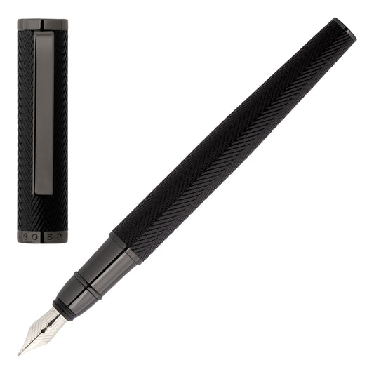 Hugo Boss Füllfederhalter FORMATION HERRINGBONE Gun