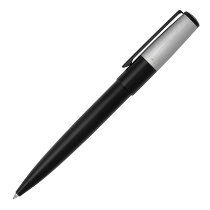 Hugo Boss Schreibset GEAR Minimal Black & Chrome | Kugelschreiber und Tintenroller