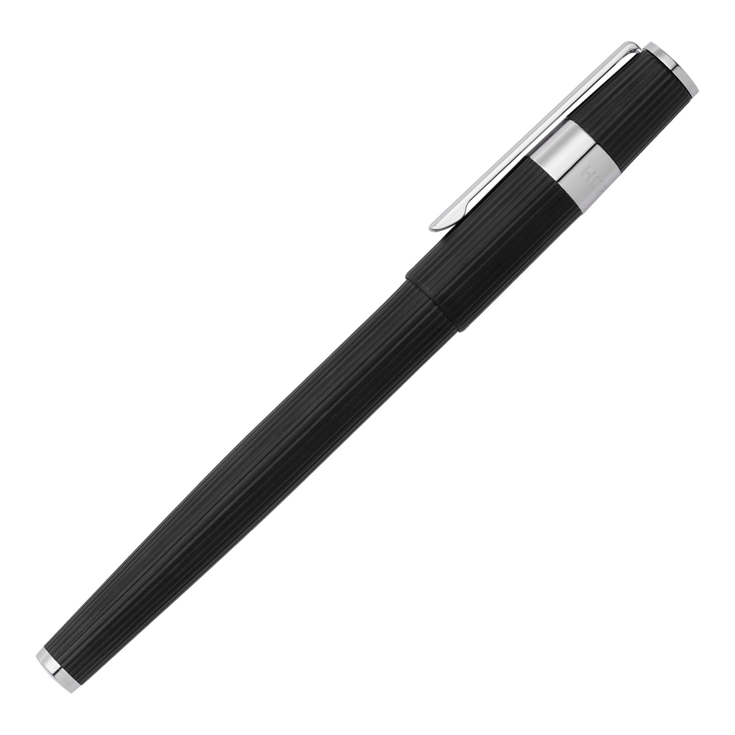 Hugo Boss Schreibset GEAR PINSTRIPE Black / Chrome | Kugelschreiber und Füllfederhalter