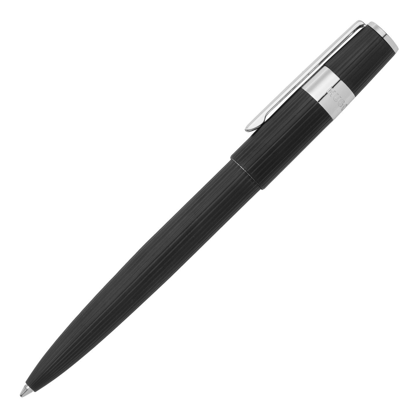 Hugo Boss Schreibset GEAR PINSTRIPE Black / Chrome | Kugelschreiber und Füllfederhalter
