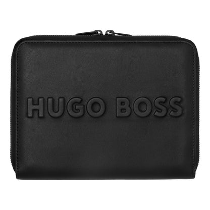 Hugo Boss Schreibset GEAR PINSTRIPE Black / Rosegold | Kugelschreiber und A5 Schreibmappe
