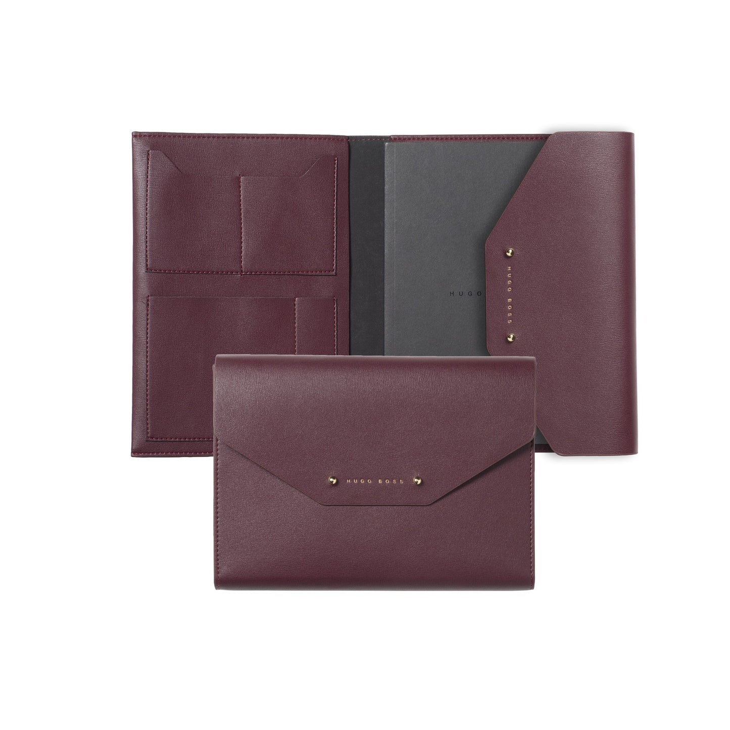 Hugo Boss Set | Kugelschreiber und Konferenzmappe A5 Burgundy