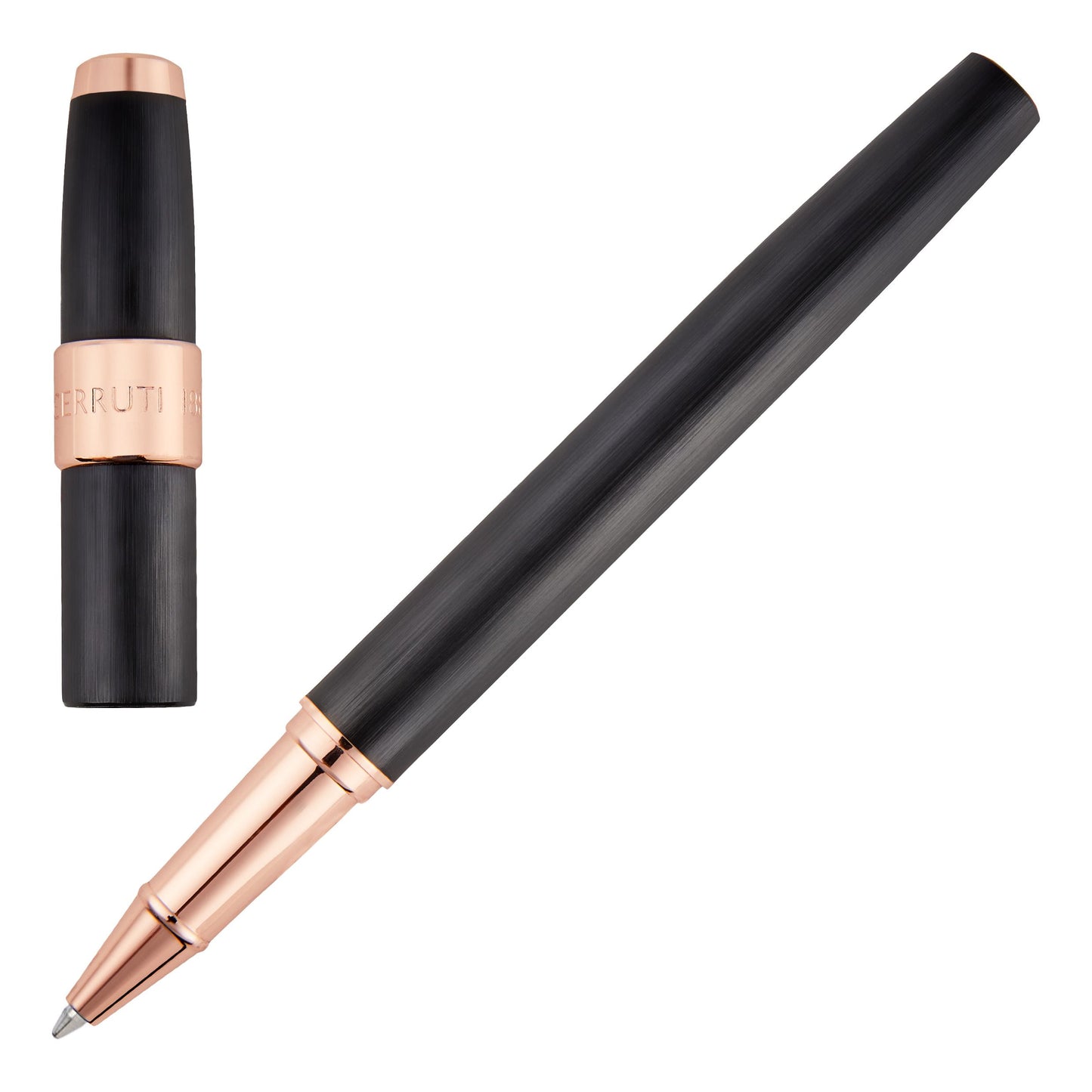 Cerruti 1881 Tintenroller BLOCK Brushed Black
