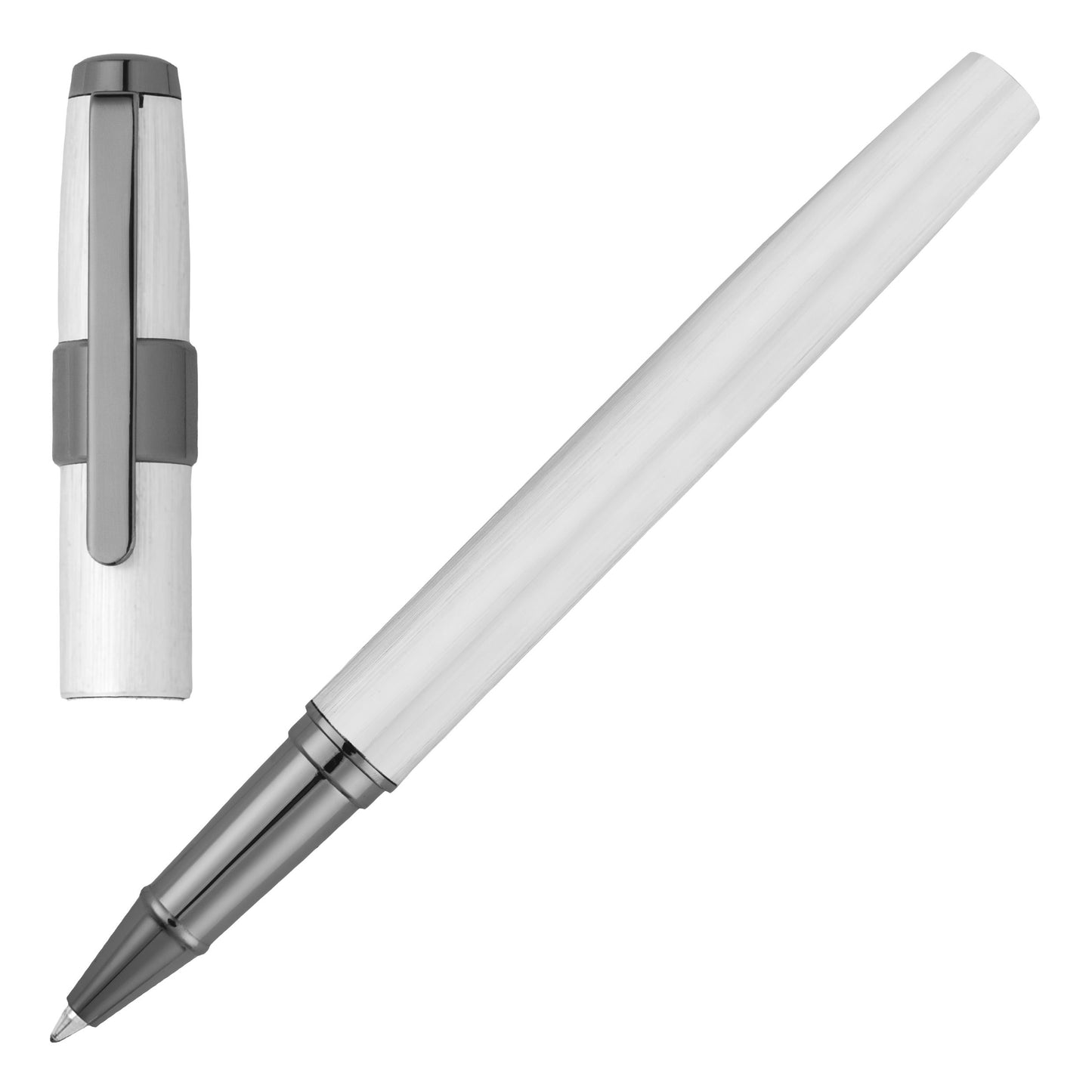 Cerruti 1881 Tintenroller BLOCK Brushed Chrome
