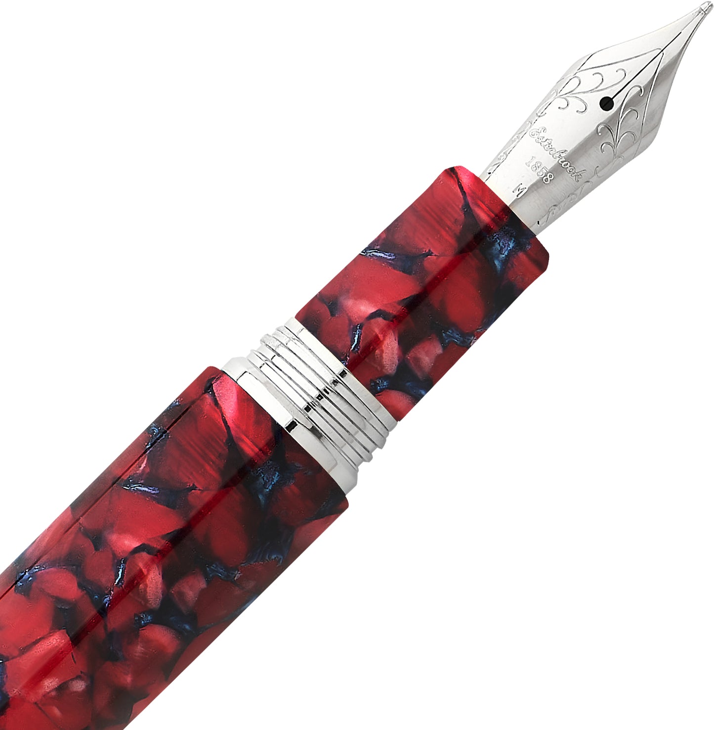 Esterbrook Füllfederhalter ESTIE Scarlet Silber Oversized