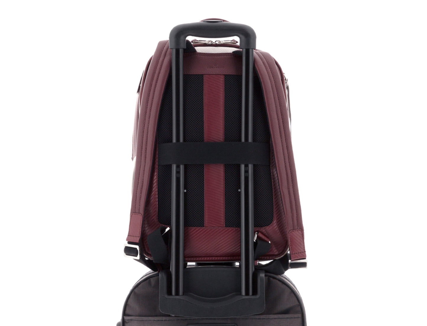 Scharlau Rucksack NIELSEN Burgundy - Off-white | Echtes Leder