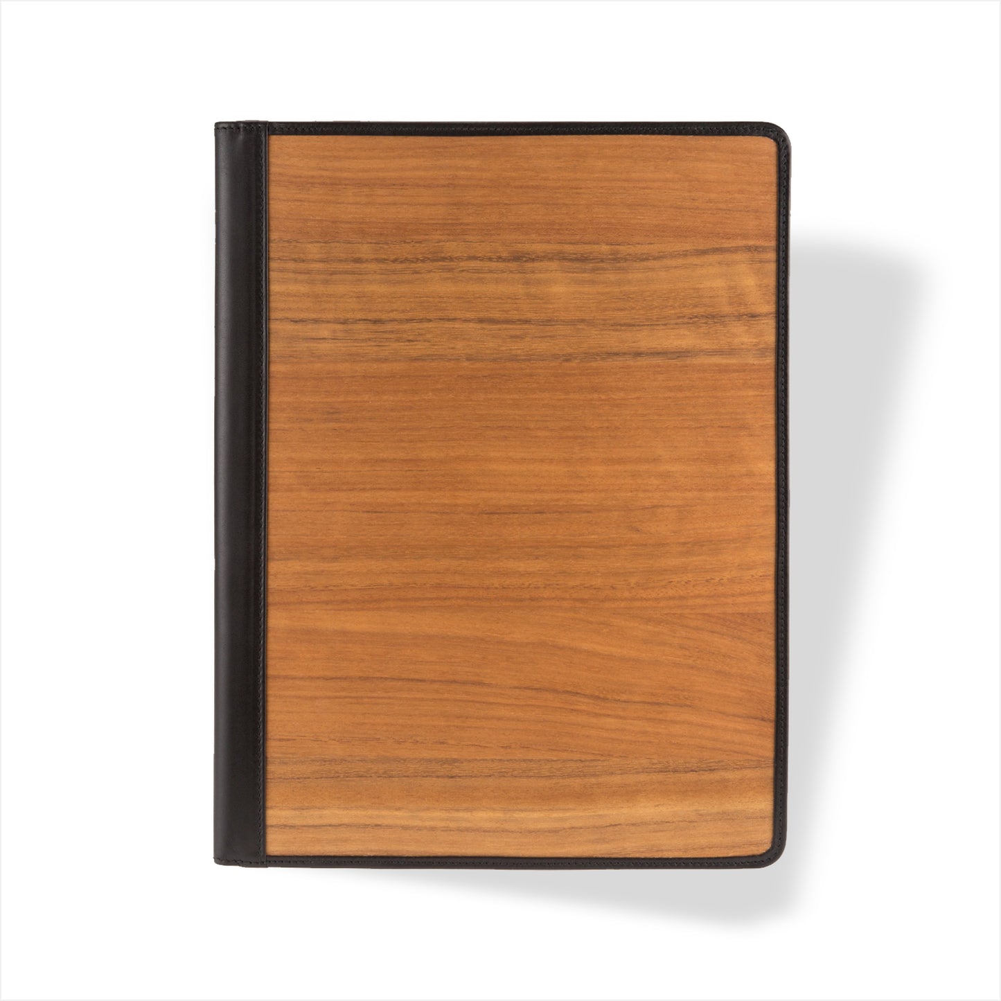 Sebastian Sturm Schreibmappe MARCO A4 | Echtes Holz Amazaque und schwarzes Leder