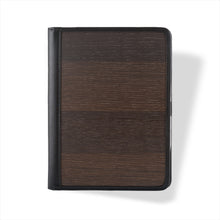 Lade das Bild in den Galerie-Viewer, Sebastian Sturm Schreibmappe SAM A5 | Echtes Holz Räuchereiche und schwarzes Leder

