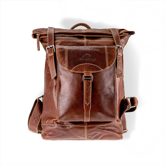 Alpenleder Rucksack MOUTAINSIDE | Echtes Büffel-Leder
