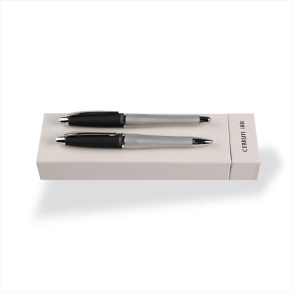 Cerruti 1881 Stifte-Set OAT Chrome | Kugelschreiber und Füllfederhalter