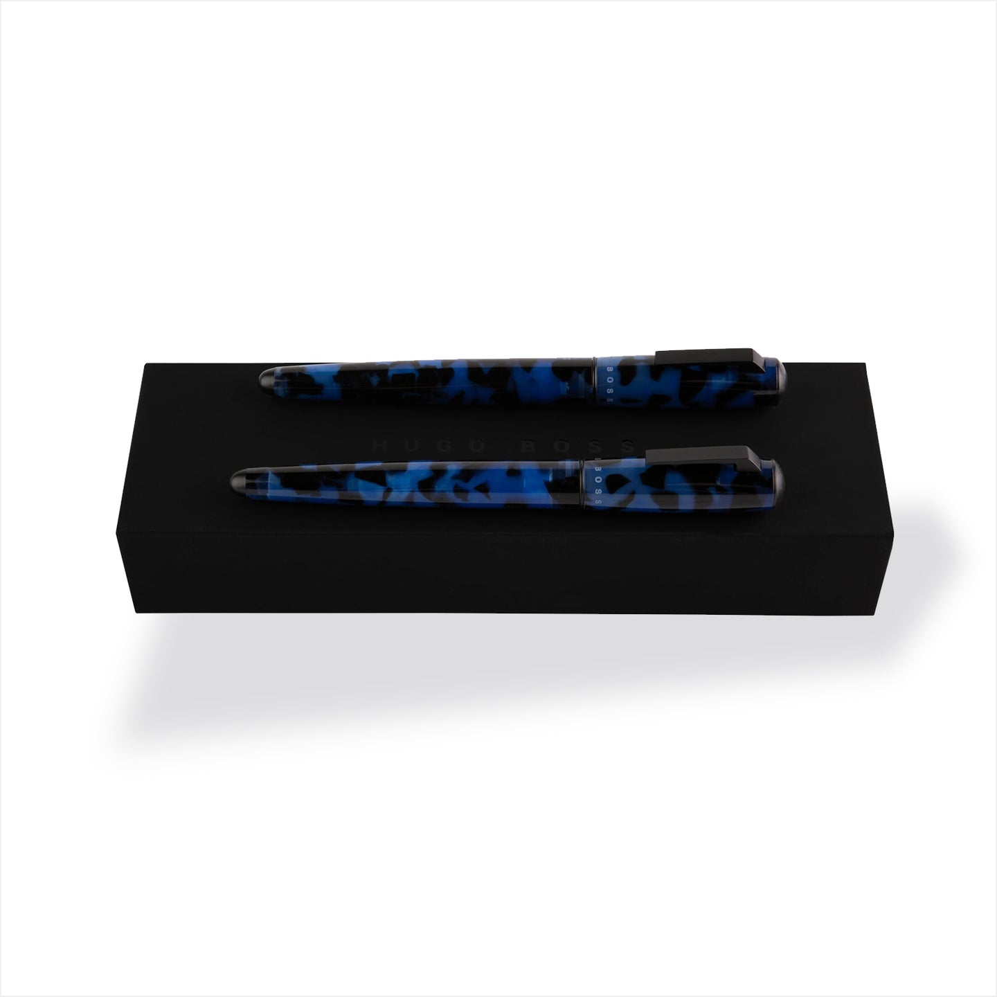 Hugo Boss Stifte-Set PURE Acrylic Blue | Tintenroller und Füllfederhalter