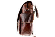 Lade das Bild in den Galerie-Viewer, Alpenleder Messenger Bag AOSTA Brandy | Echtes Büffel-Leder
