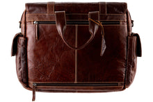 Lade das Bild in den Galerie-Viewer, Alpenleder Messenger Bag AOSTA Brandy | Echtes Büffel-Leder
