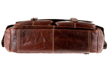 Lade das Bild in den Galerie-Viewer, Alpenleder Messenger Bag AOSTA Brandy | Echtes Büffel-Leder

