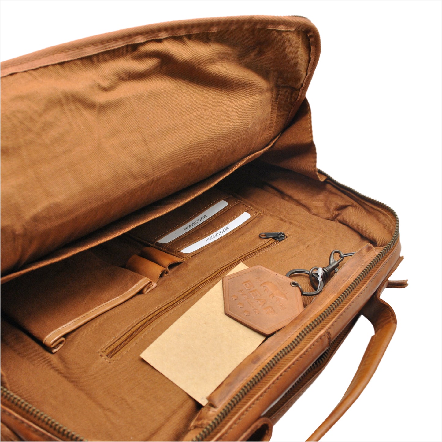 Bear Design Rucksack CELSO Cognac | Echtes Leder