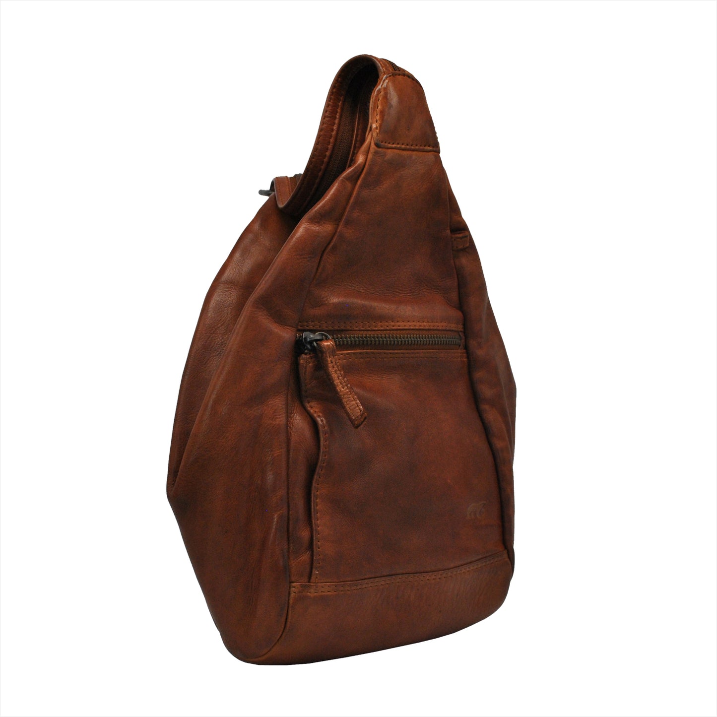Bear Design Rucksack HANNIE Cognac | Echtes Leder